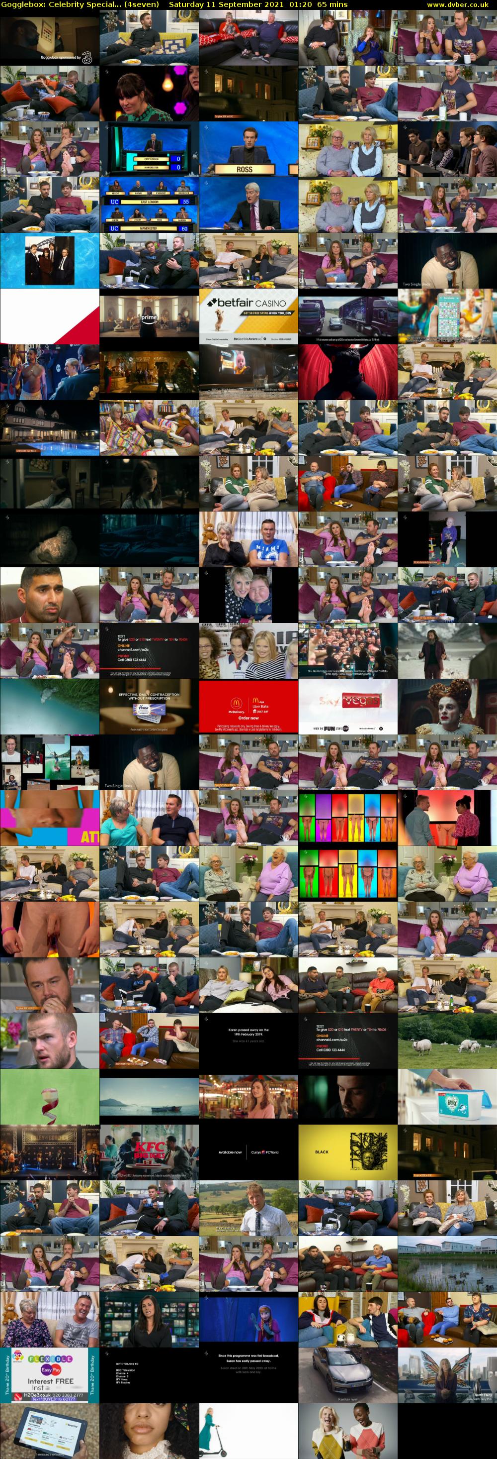 Gogglebox: Celebrity Special... (4seven) Saturday 11 September 2021 02:20 - 03:25