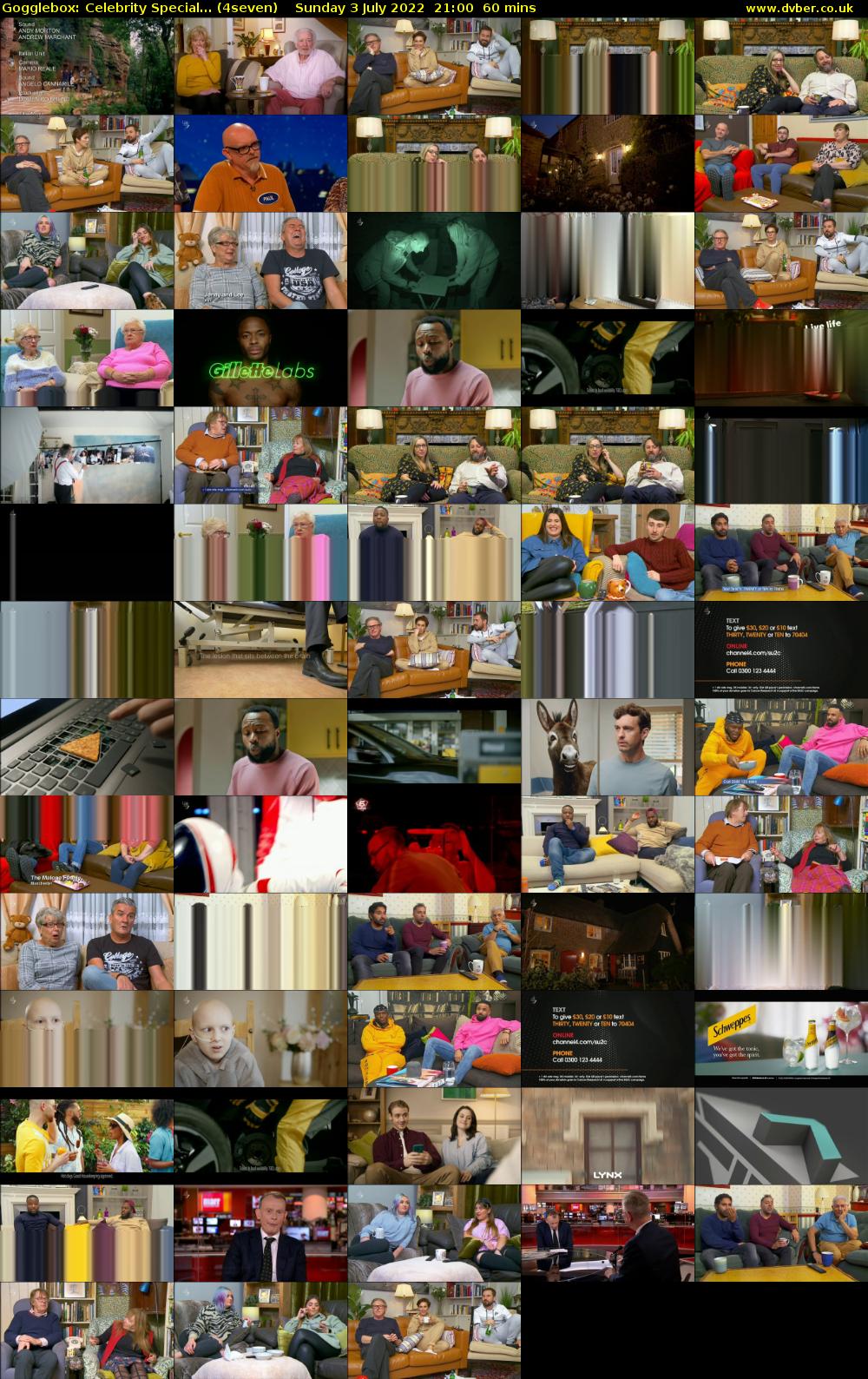 Gogglebox: Celebrity Special... (4seven) Sunday 3 July 2022 21:00 - 22:00