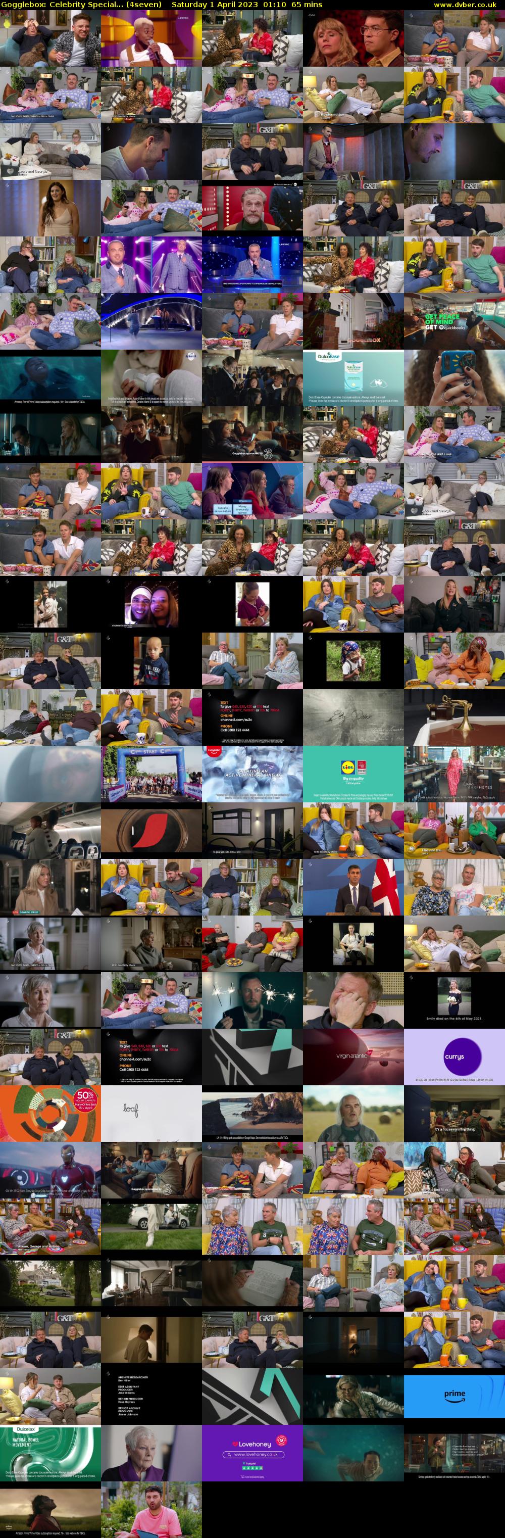 Gogglebox: Celebrity Special... (4seven) Saturday 1 April 2023 01:10 - 02:15