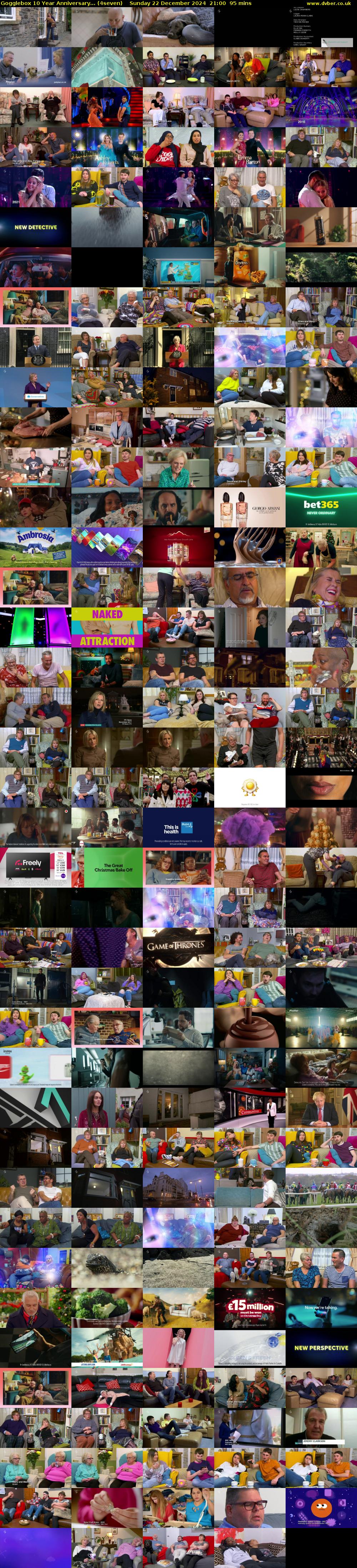 Gogglebox 10 Year Anniversary... (4seven) Sunday 22 December 2024 21:00 - 22:35