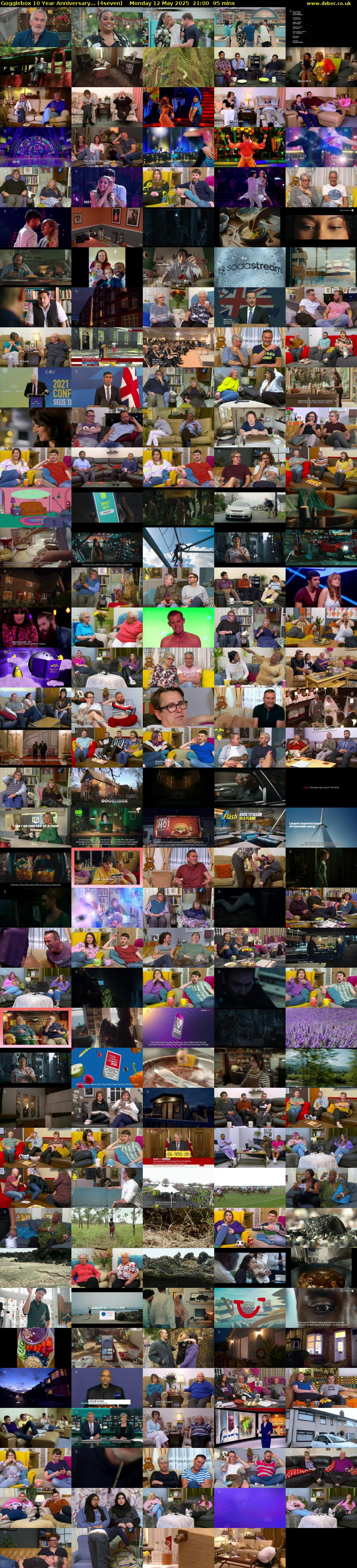 Gogglebox 10 Year Anniversary... (4seven) Monday 12 May 2025 21:00 - 22:35