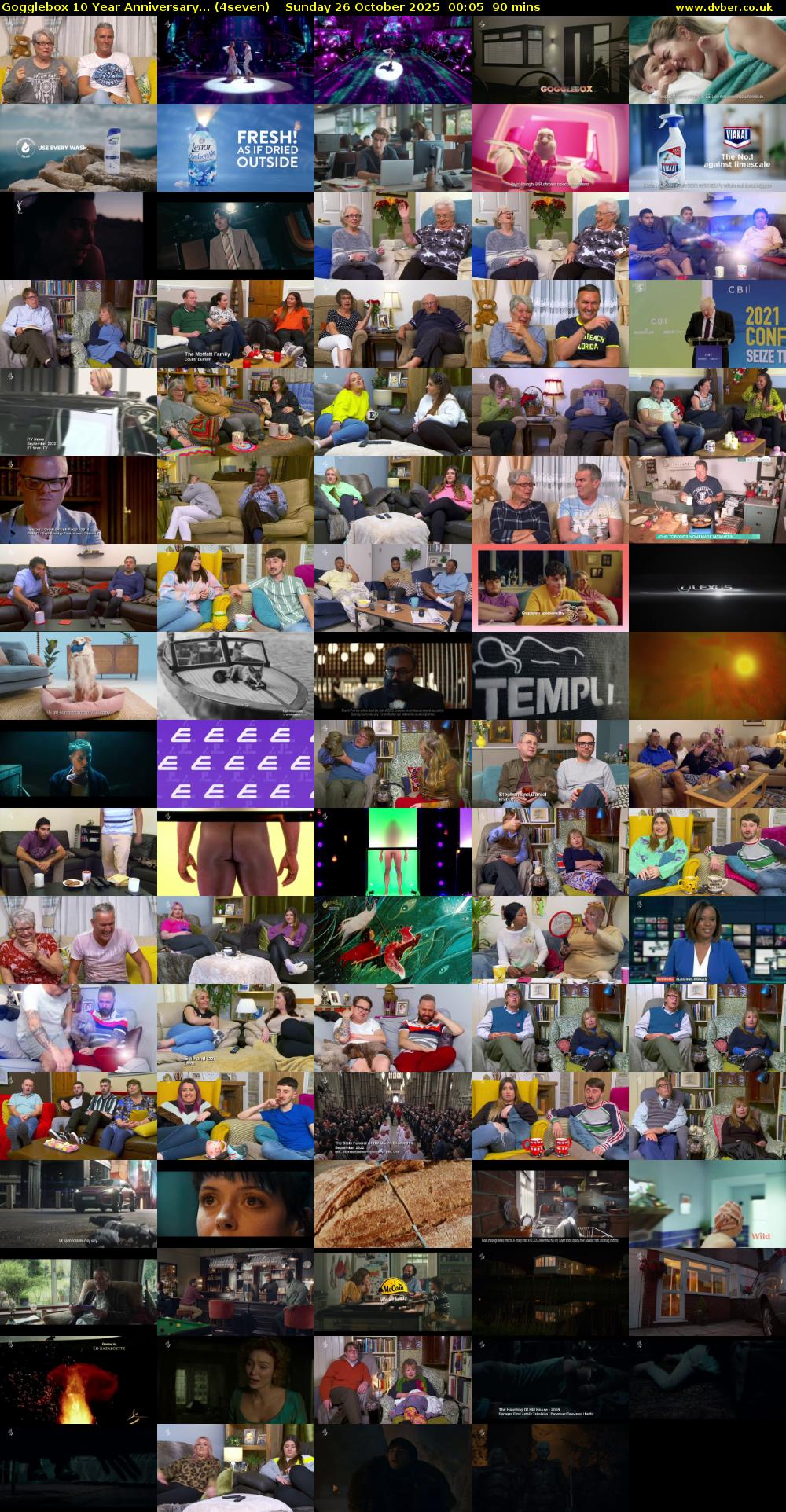 Gogglebox 10 Year Anniversary... (4seven) Sunday 26 October 2025 00:05 - 01:35