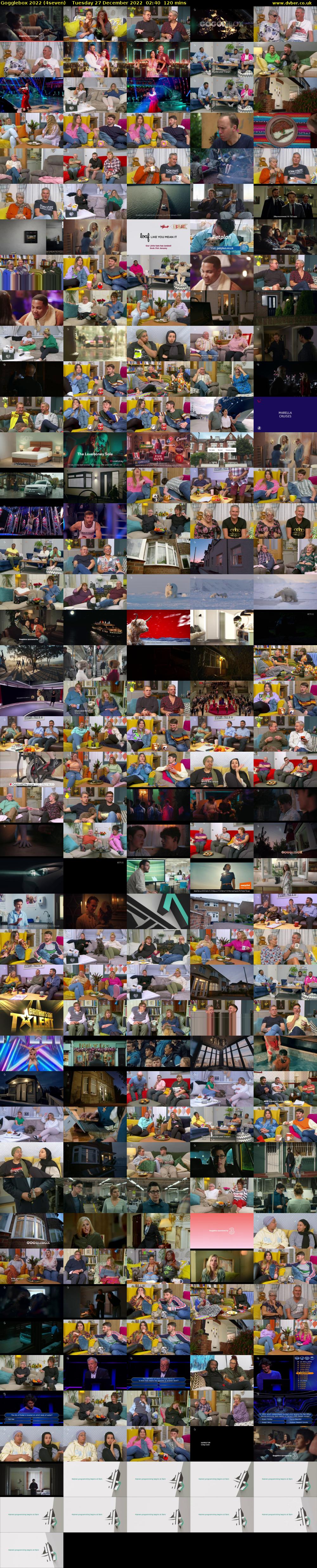 Gogglebox 2022 (4seven) Tuesday 27 December 2022 02:40 - 04:40