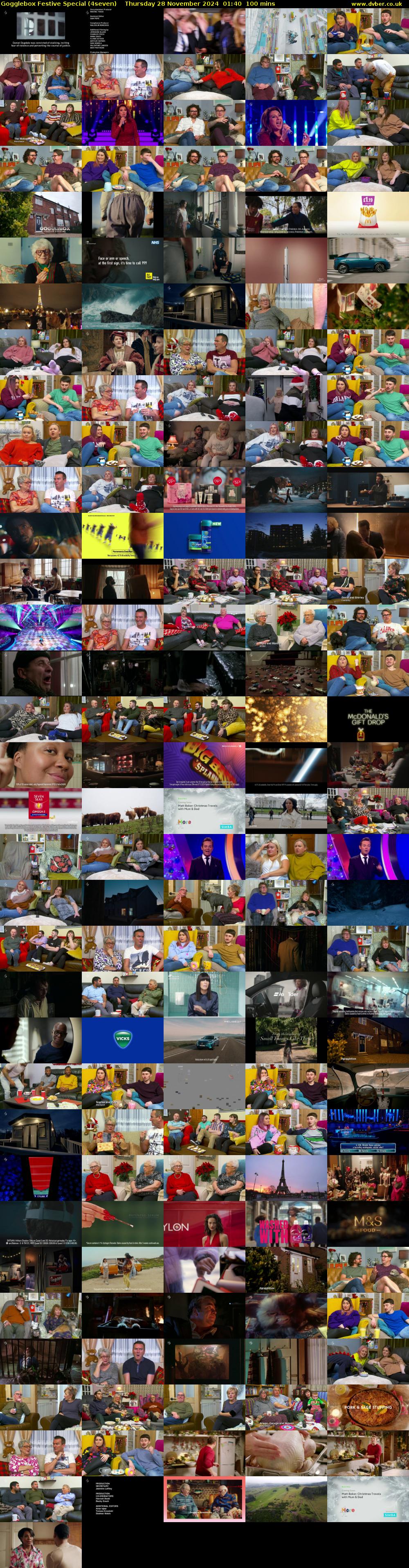 Gogglebox Festive Special (4seven) Thursday 28 November 2024 01:40 - 03:20