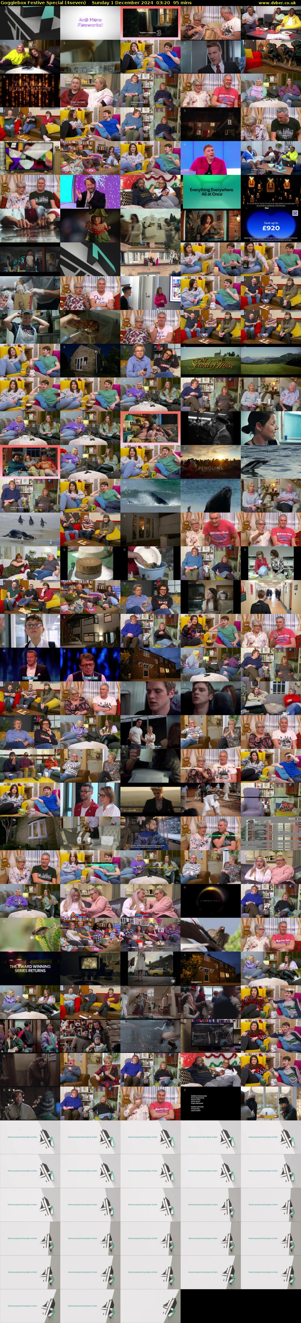 Gogglebox Festive Special (4seven) Sunday 1 December 2024 03:20 - 04:55