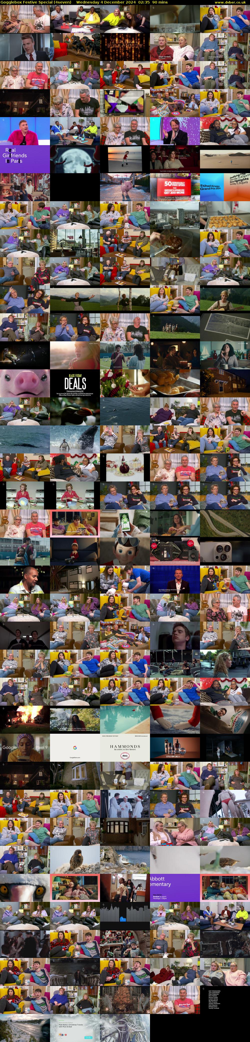 Gogglebox Festive Special (4seven) Wednesday 4 December 2024 02:35 - 04:05