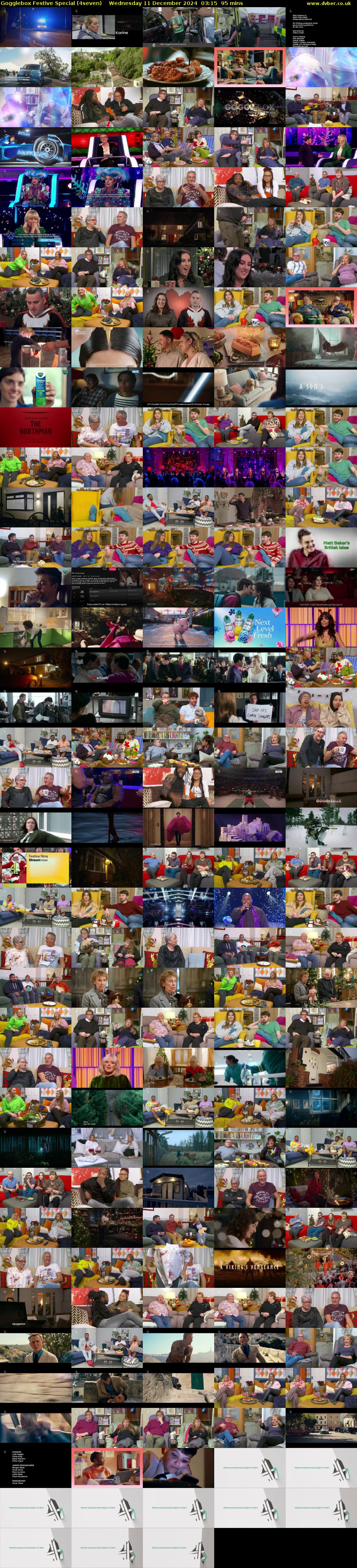 Gogglebox Festive Special (4seven) Wednesday 11 December 2024 03:15 - 04:50