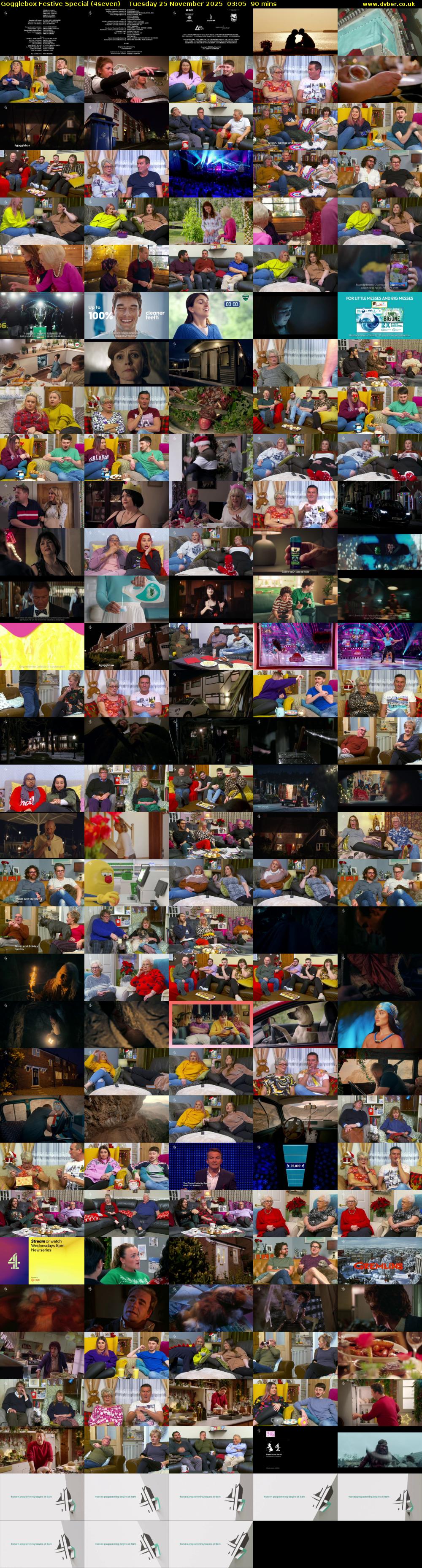 Gogglebox Festive Special (4seven) Tuesday 25 November 2025 03:05 - 04:35