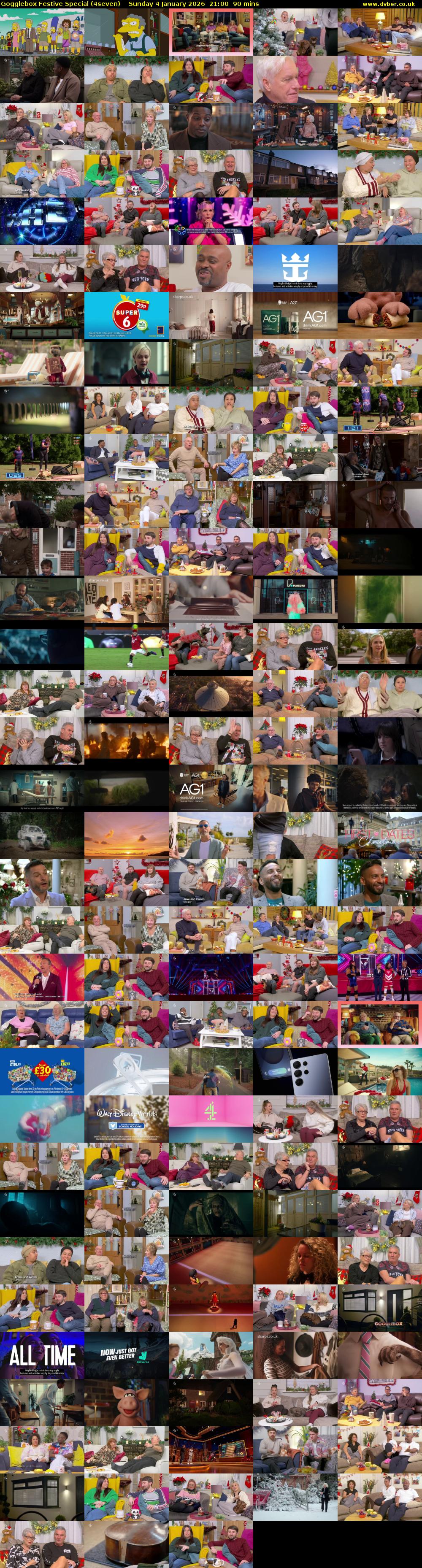 Gogglebox Festive Special (4seven) Sunday 4 January 2026 21:00 - 22:30