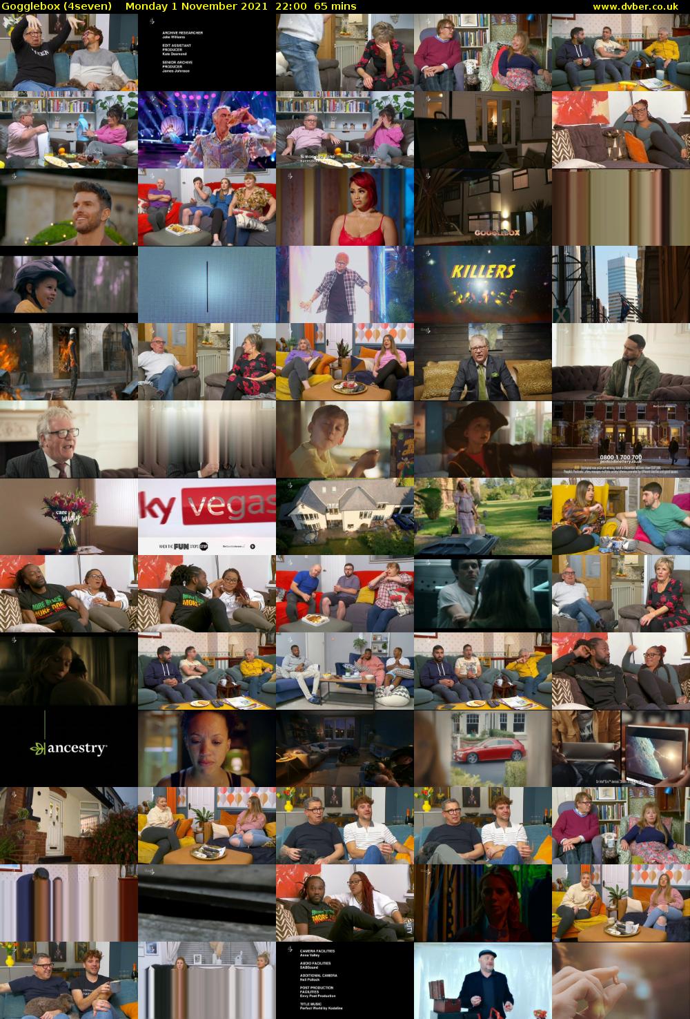 Gogglebox (4seven) Monday 1 November 2021 22:00 - 23:05