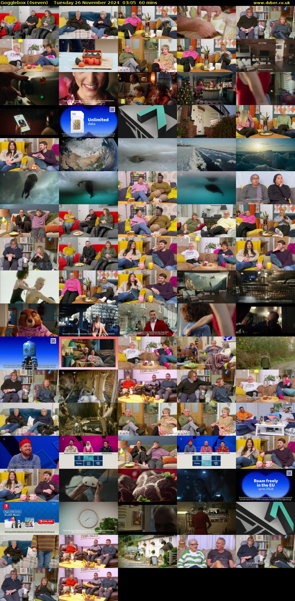 Gogglebox (4seven) Tuesday 26 November 2024 03:05 - 04:05