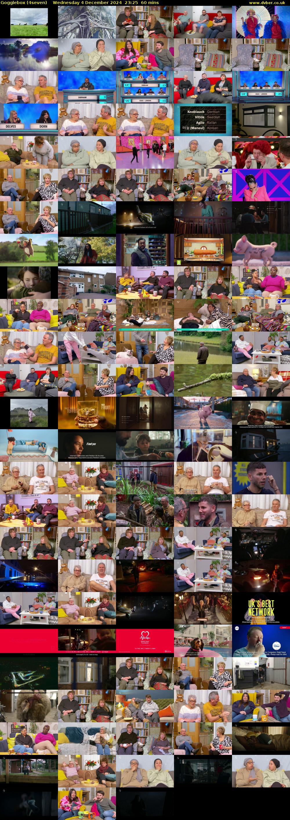 Gogglebox (4seven) Wednesday 4 December 2024 23:25 - 00:25