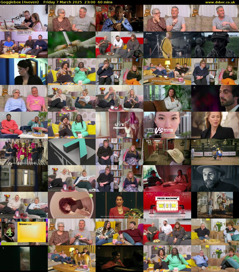 Gogglebox (4seven) Friday 7 March 2025 23:00 - 00:00
