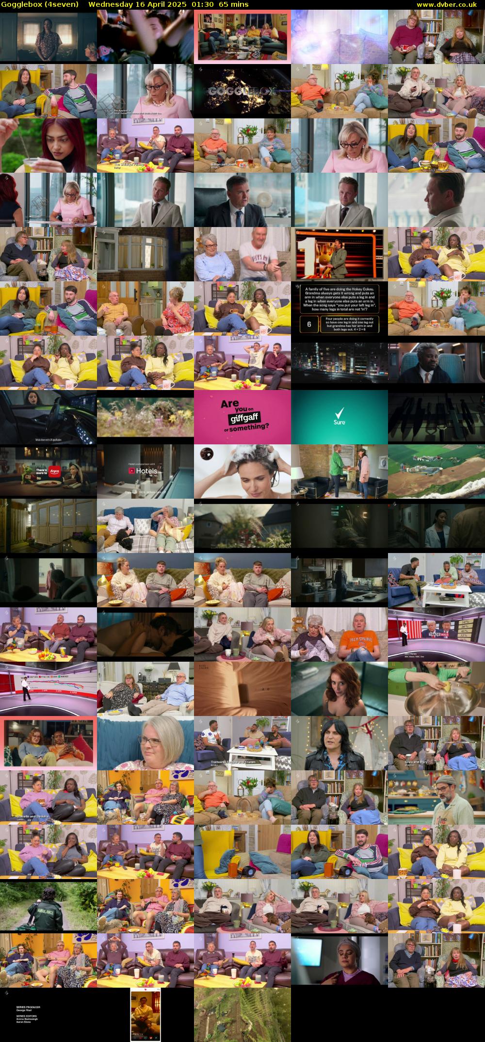 Gogglebox (4seven) Wednesday 16 April 2025 01:30 - 02:35