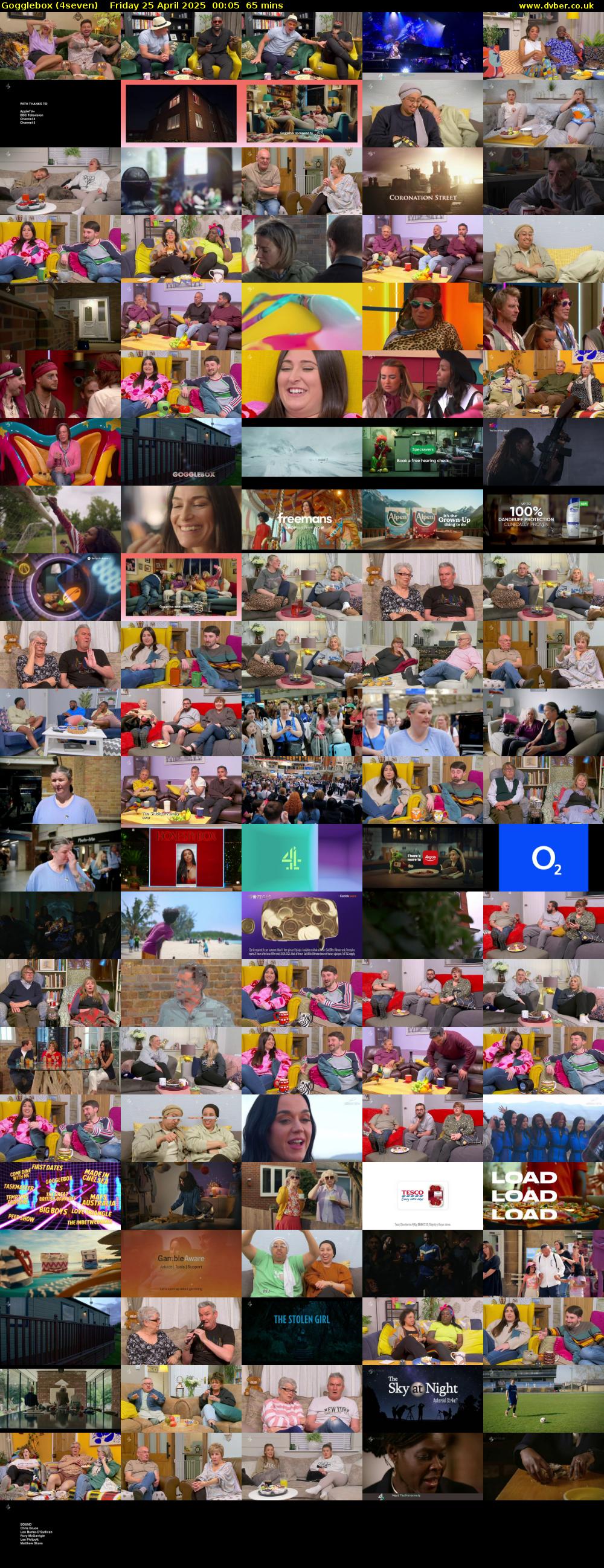 Gogglebox (4seven) Friday 25 April 2025 00:05 - 01:10