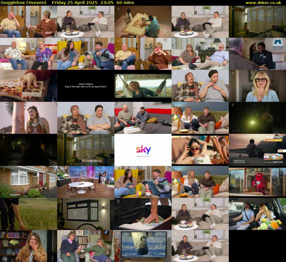 Gogglebox (4seven) Friday 25 April 2025 23:05 - 00:05
