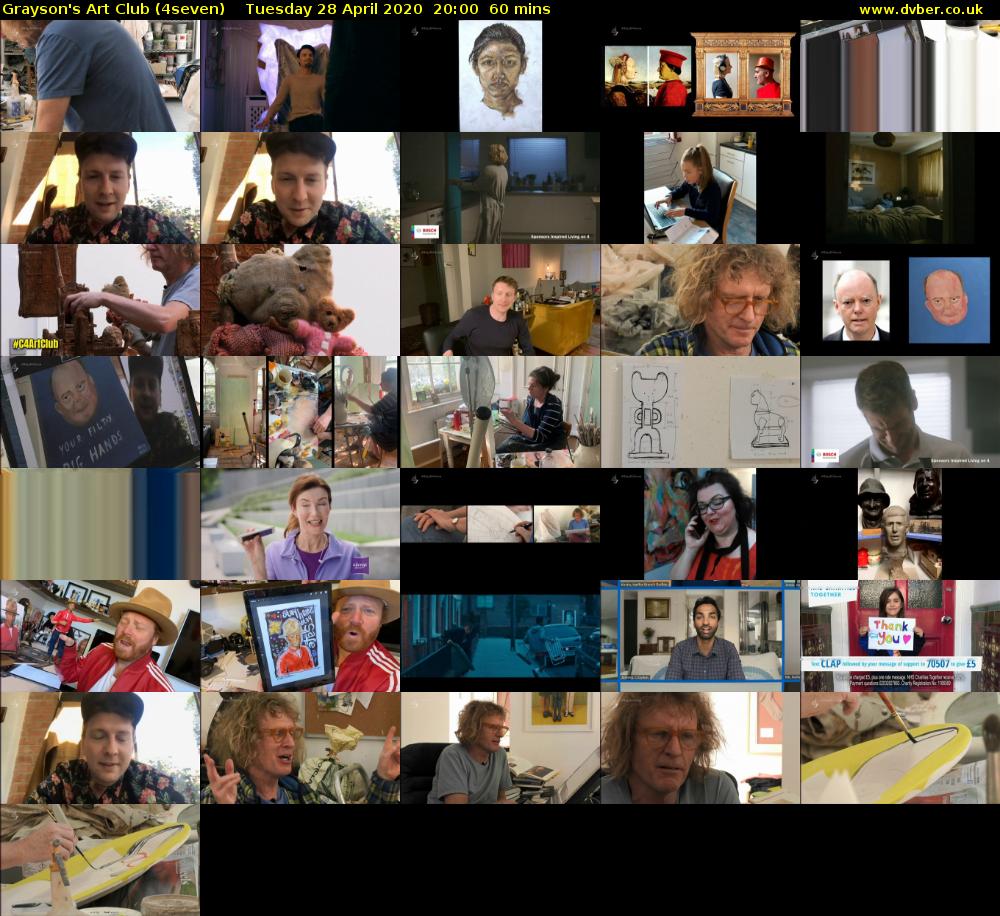Grayson's Art Club (4seven) Tuesday 28 April 2020 20:00 - 21:00