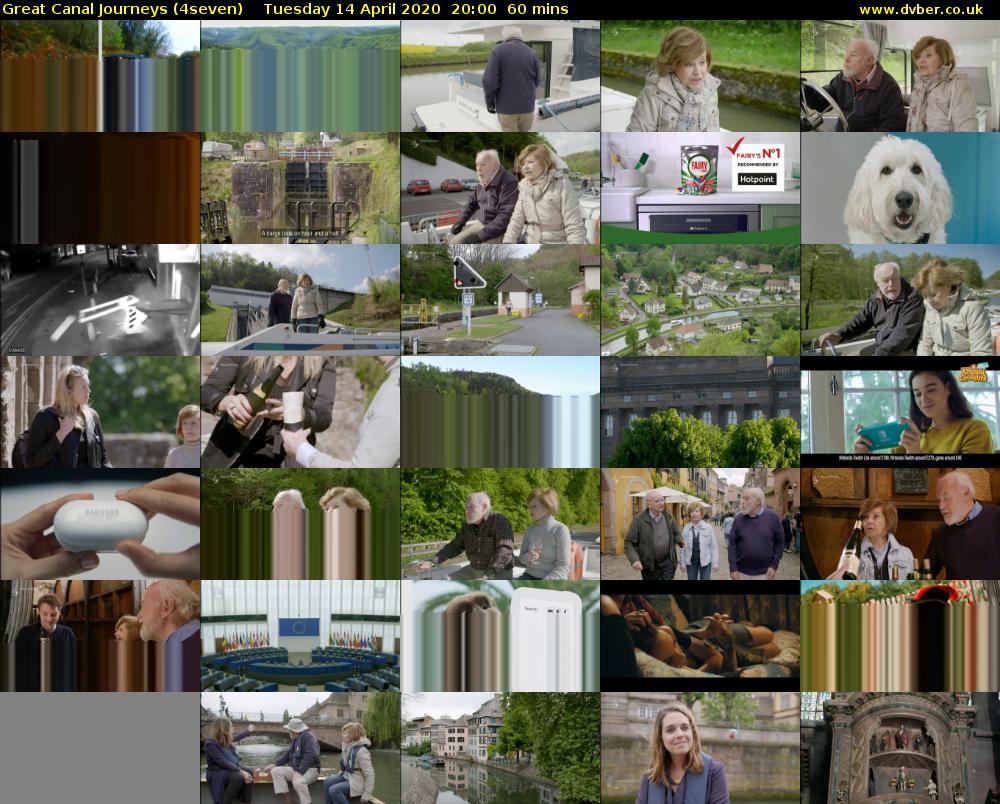Great Canal Journeys (4seven) Tuesday 14 April 2020 20:00 - 21:00
