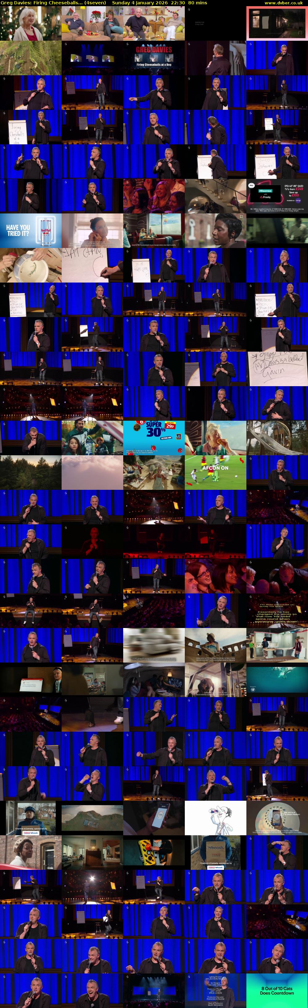 Greg Davies: Firing Cheeseballs... (4seven) Sunday 4 January 2026 22:30 - 23:50