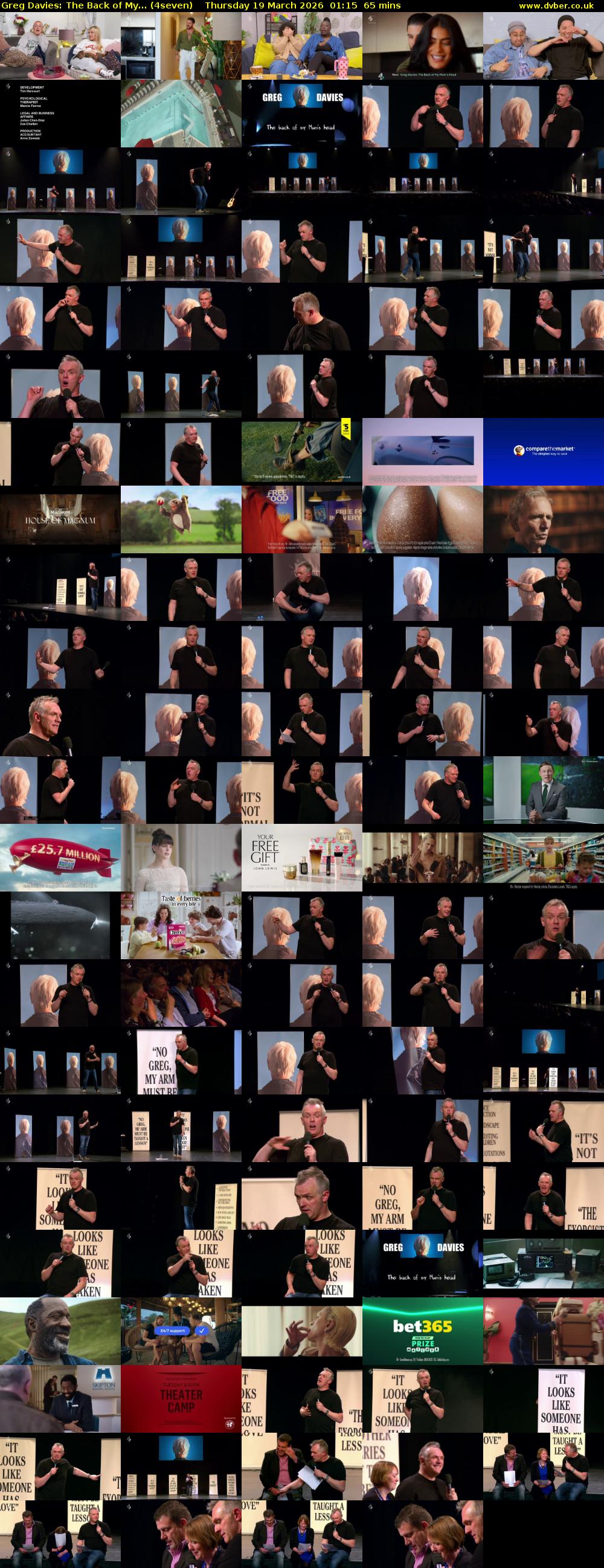 Greg Davies: The Back of My... (4seven) Thursday 19 March 2026 01:15 - 02:20