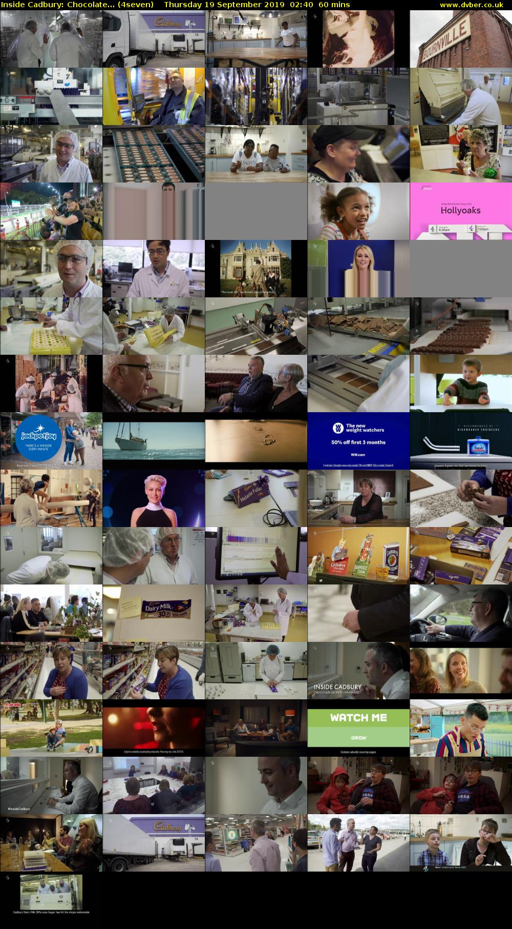 Inside Cadbury: Chocolate... (4seven) Thursday 19 September 2019 02:40 - 03:40