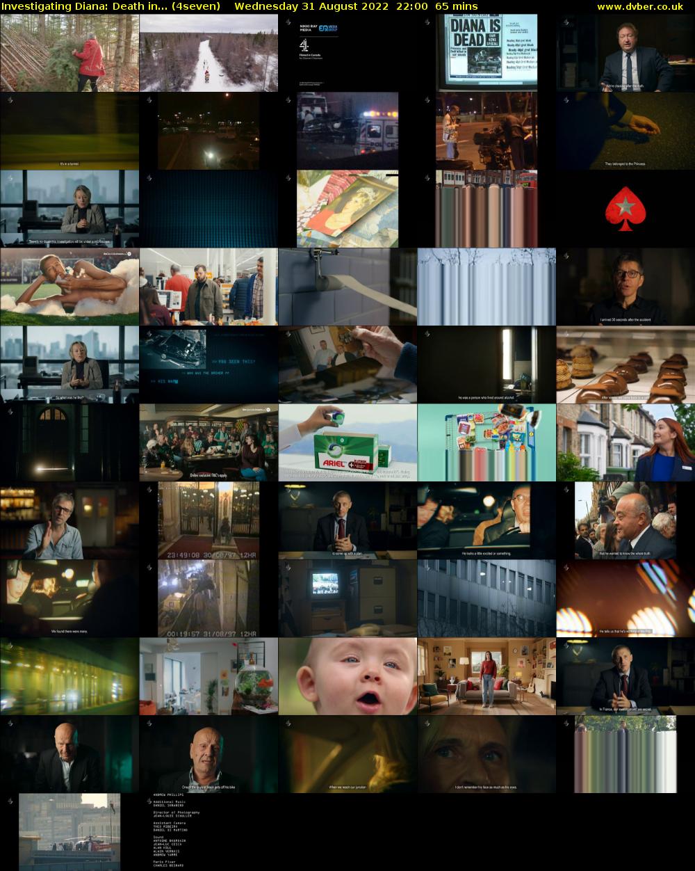 Investigating Diana: Death in... (4seven) Wednesday 31 August 2022 22:00 - 23:05