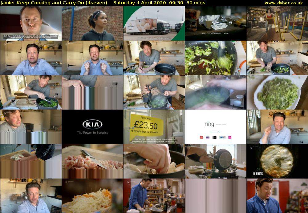 Jamie: Keep Cooking and Carry On (4seven) Saturday 4 April 2020 09:30 - 10:00