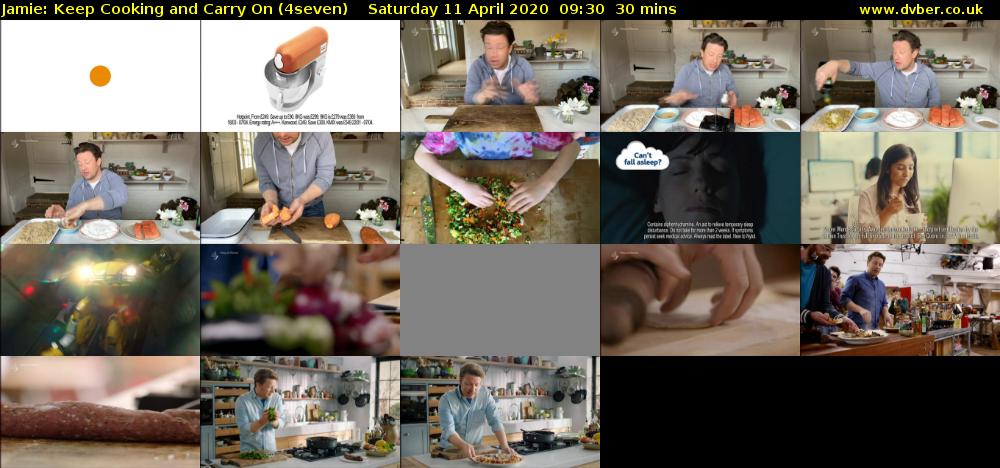 Jamie: Keep Cooking and Carry On (4seven) Saturday 11 April 2020 09:30 - 10:00