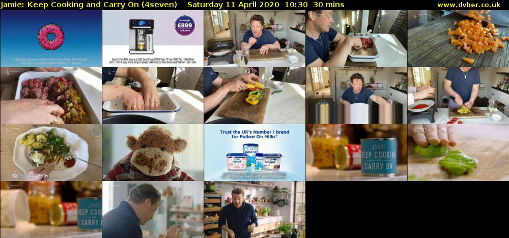 Jamie: Keep Cooking and Carry On (4seven) Saturday 11 April 2020 10:30 - 11:00