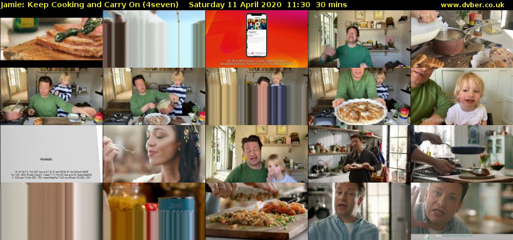 Jamie: Keep Cooking and Carry On (4seven) Saturday 11 April 2020 11:30 - 12:00