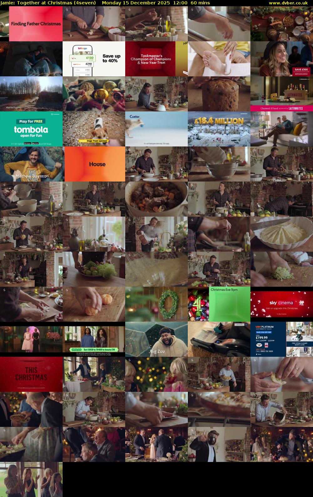 Jamie: Together at Christmas (4seven) Monday 15 December 2025 12:00 - 13:00