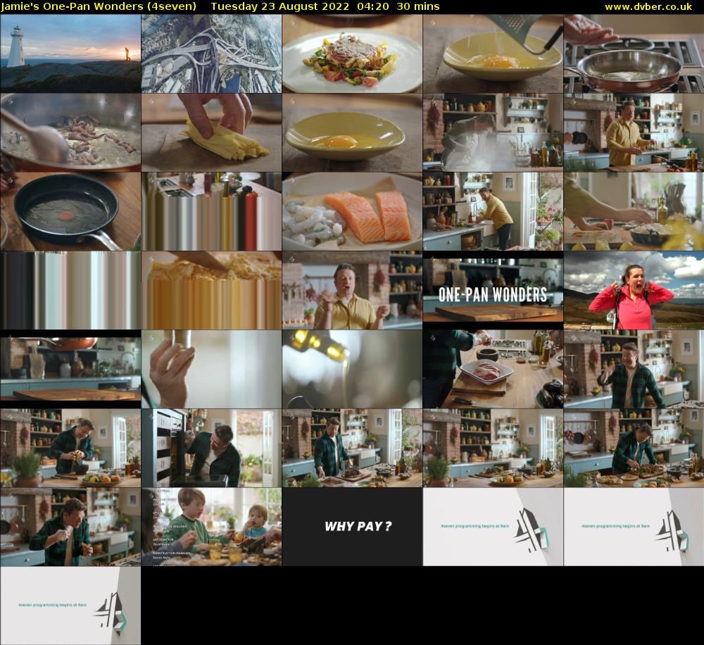 Jamie's One-Pan Wonders (4seven) Tuesday 23 August 2022 04:20 - 04:50
