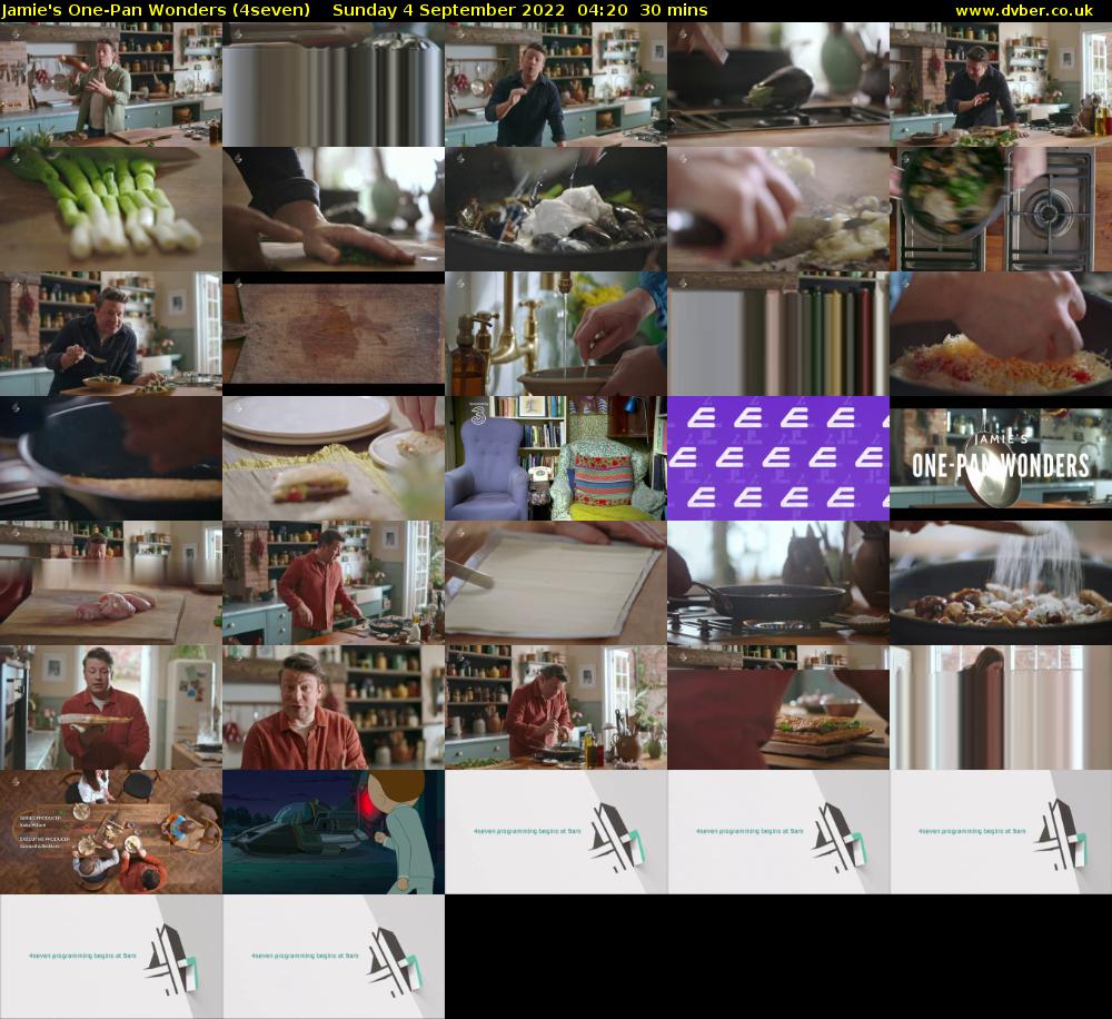 Jamie's One-Pan Wonders (4seven) Sunday 4 September 2022 04:20 - 04:50