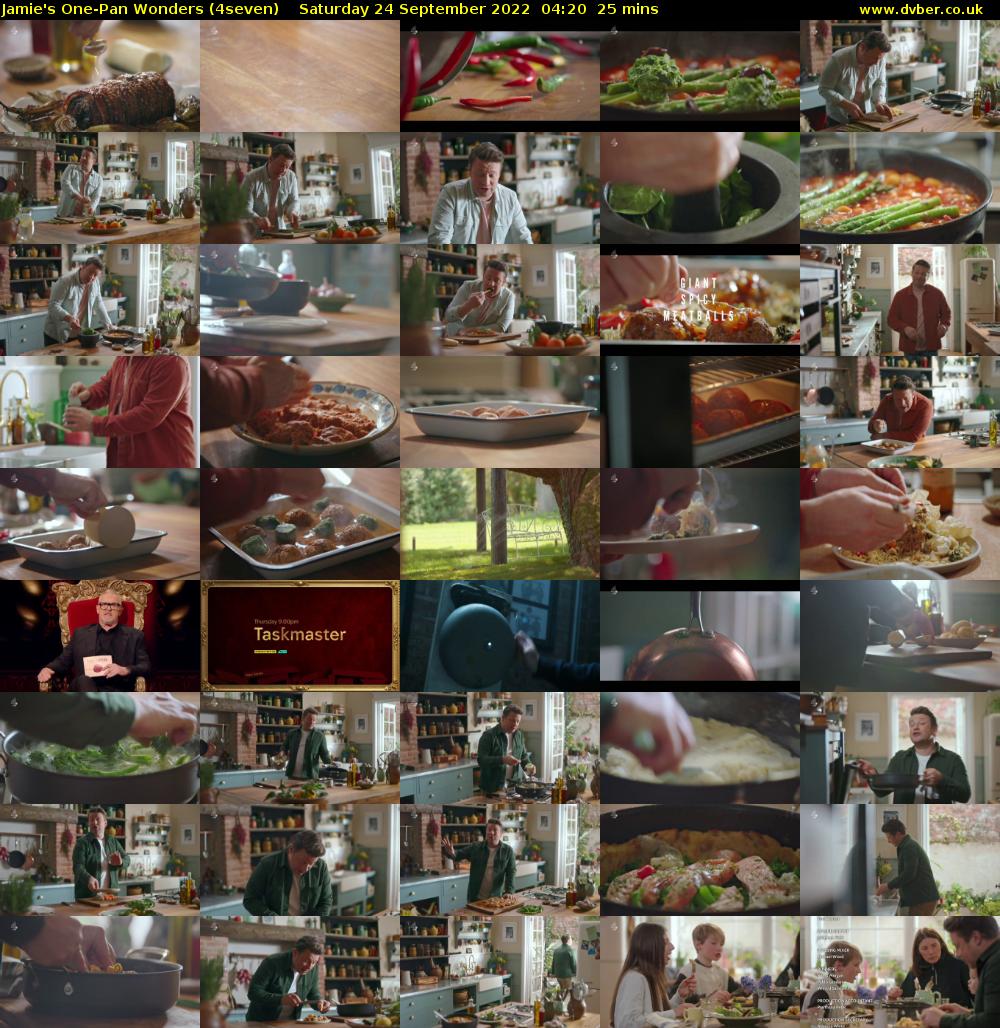Jamie's One-Pan Wonders (4seven) Saturday 24 September 2022 04:20 - 04:45
