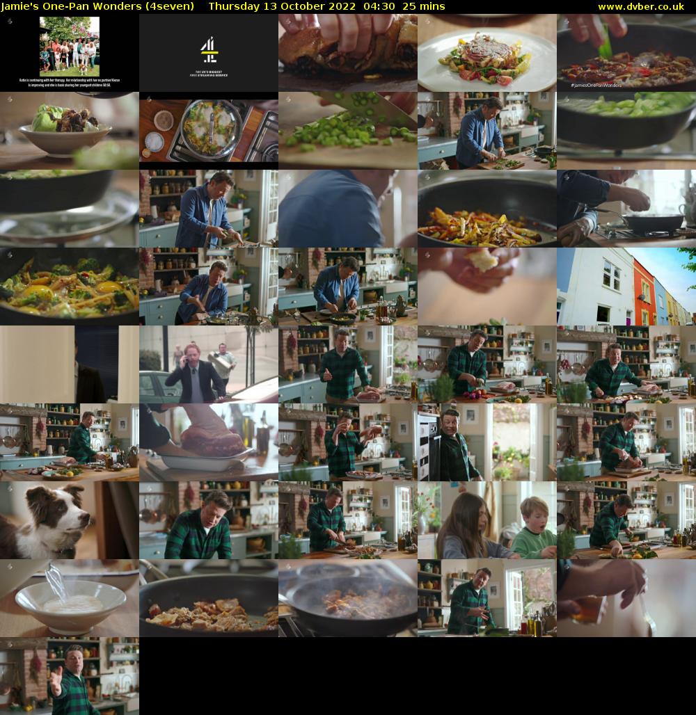 Jamie's One-Pan Wonders (4seven) Thursday 13 October 2022 04:30 - 04:55