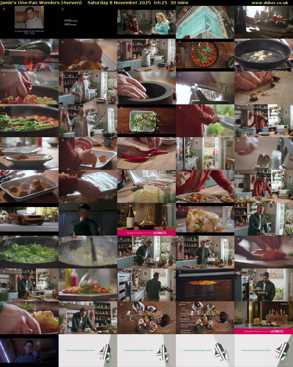Jamie's One-Pan Wonders (4seven) Saturday 8 November 2025 04:25 - 04:55