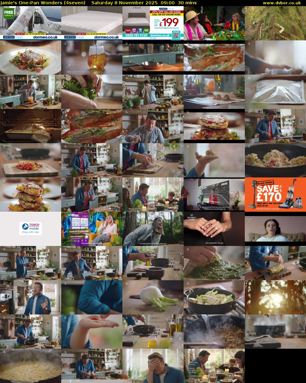 Jamie's One-Pan Wonders (4seven) Saturday 8 November 2025 09:00 - 09:30