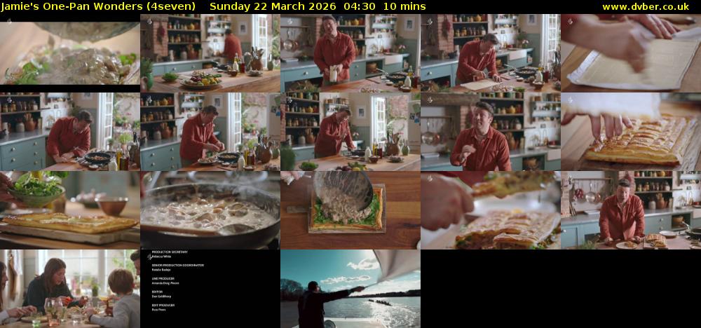 Jamie's One-Pan Wonders (4seven) Sunday 22 March 2026 04:30 - 04:40
