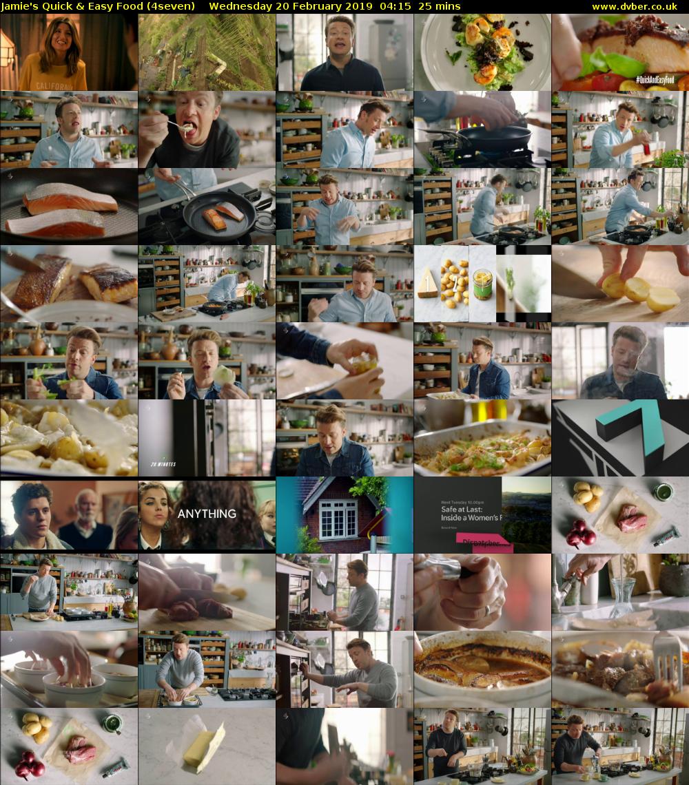 Jamie's Quick & Easy Food (4seven) Wednesday 20 February 2019 04:15 - 04:40