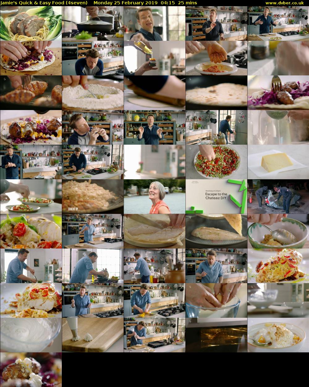 Jamie's Quick & Easy Food (4seven) Monday 25 February 2019 04:15 - 04:40