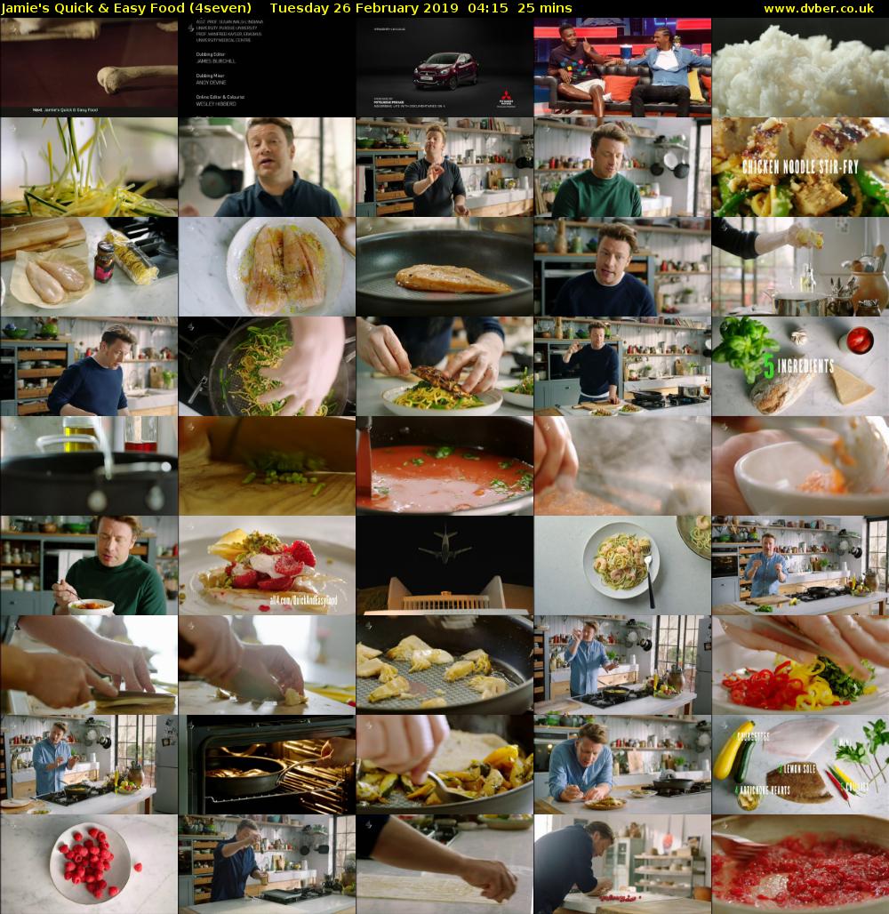 Jamie's Quick & Easy Food (4seven) Tuesday 26 February 2019 04:15 - 04:40