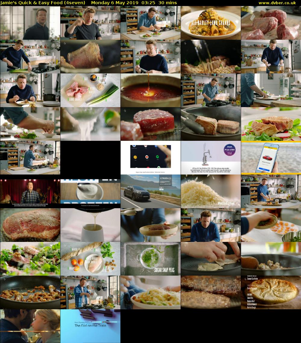 Jamie's Quick & Easy Food (4seven) Monday 6 May 2019 03:25 - 03:55