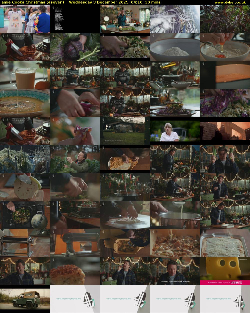 Jamie Cooks Christmas (4seven) Wednesday 3 December 2025 04:10 - 04:40