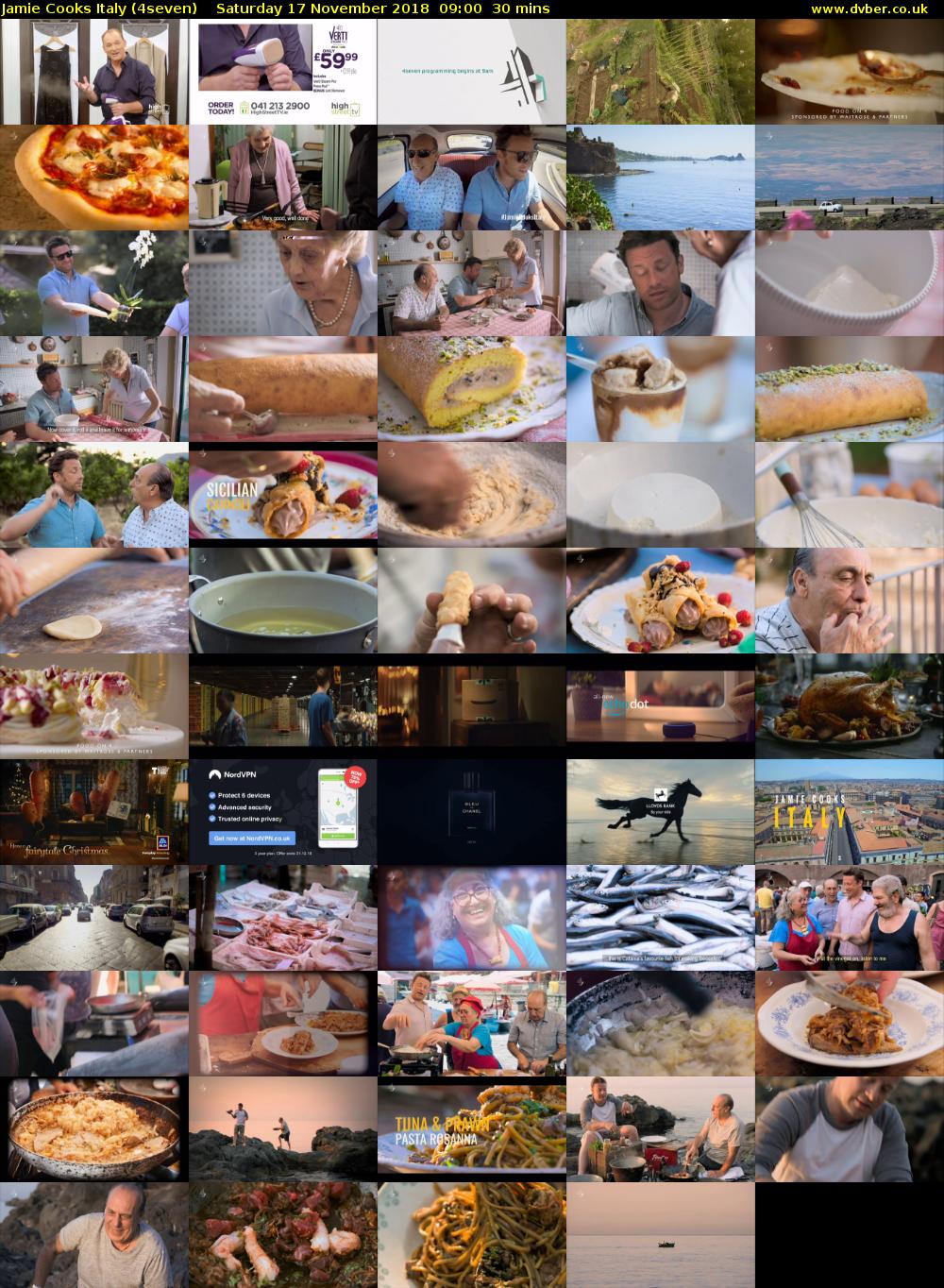 Jamie Cooks Italy (4seven) Saturday 17 November 2018 09:00 - 09:30