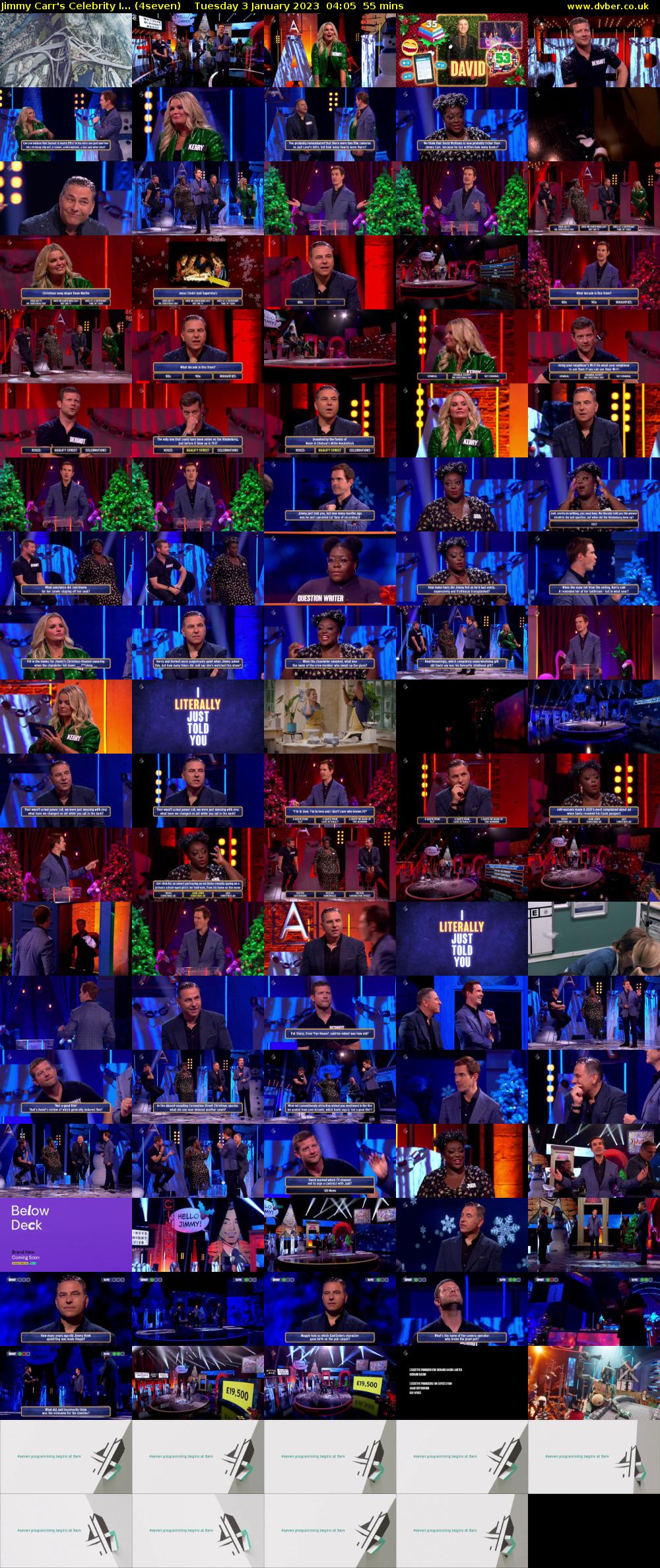 Jimmy Carr's Celebrity I... (4seven) Tuesday 3 January 2023 04:05 - 05:00