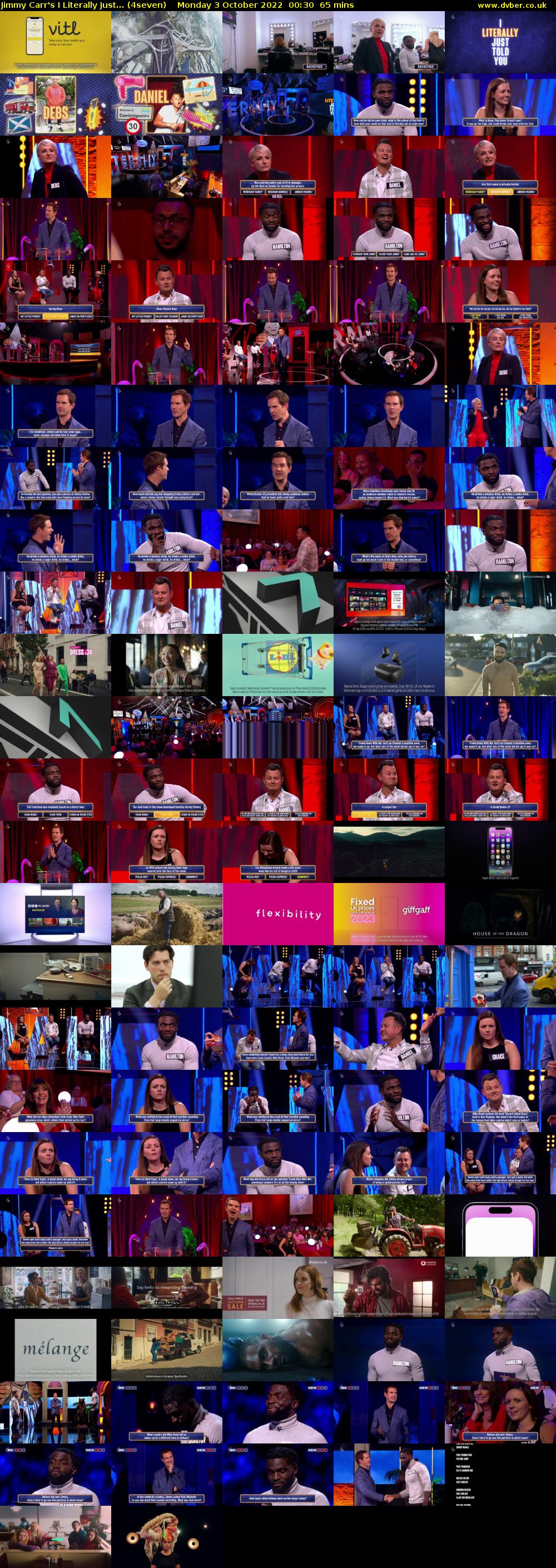 Jimmy Carr's I Literally Just... (4seven) Monday 3 October 2022 00:30 - 01:35