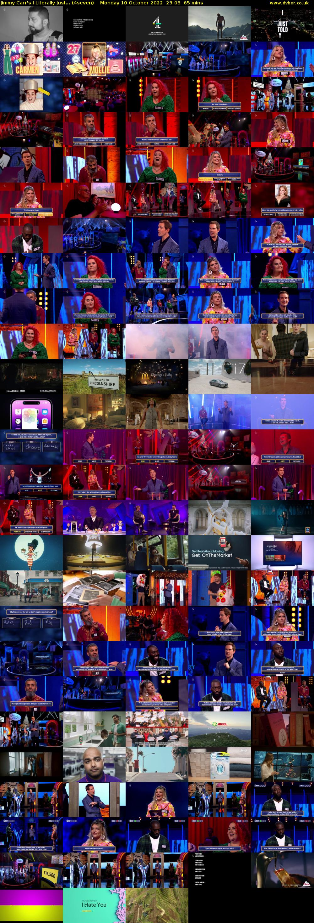 Jimmy Carr's I Literally Just... (4seven) Monday 10 October 2022 23:05 - 00:10