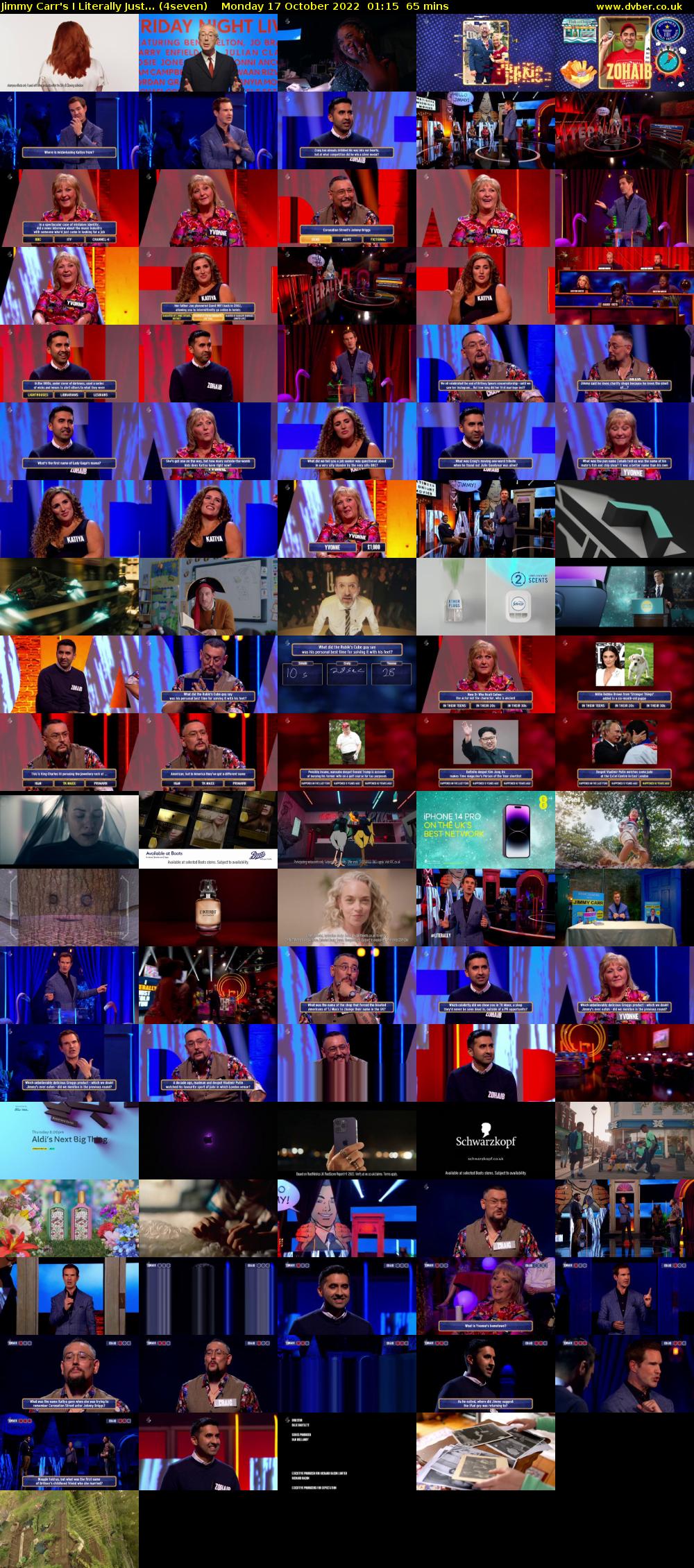 Jimmy Carr's I Literally Just... (4seven) Monday 17 October 2022 01:15 - 02:20