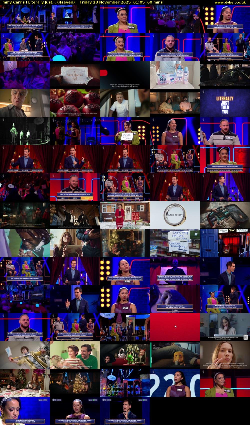 Jimmy Carr's I Literally Just... (4seven) Friday 28 November 2025 01:05 - 02:05