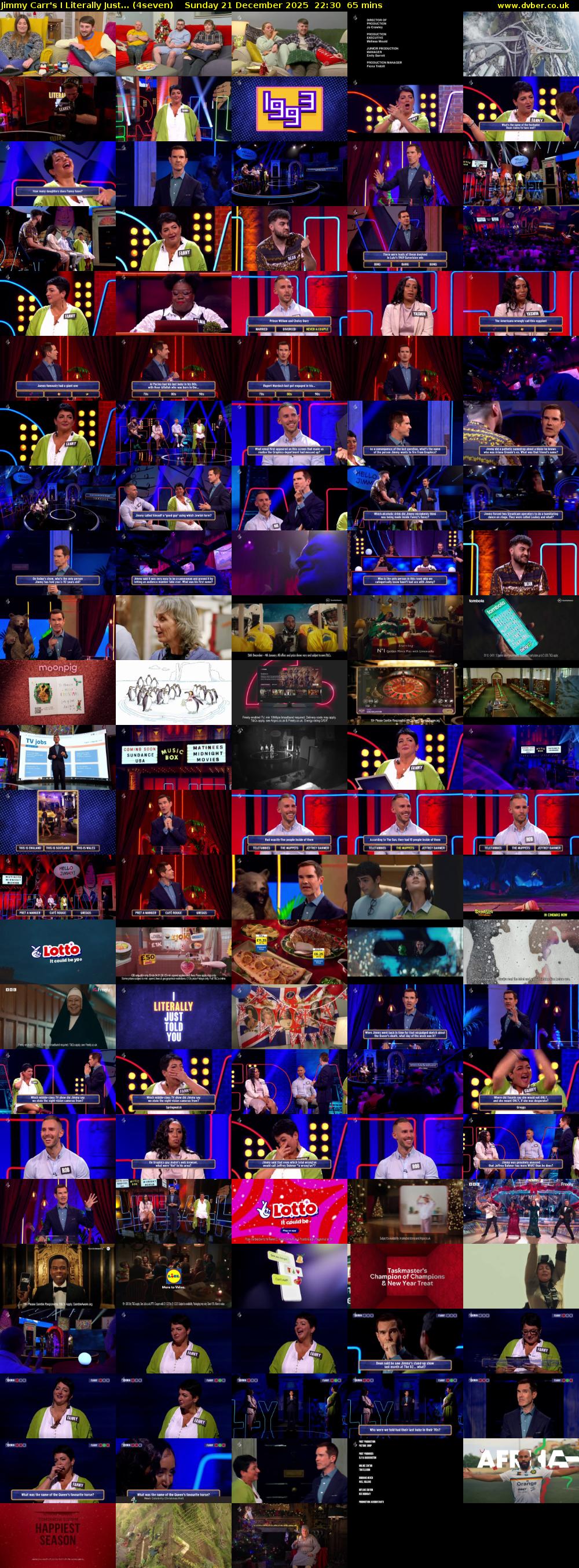 Jimmy Carr's I Literally Just... (4seven) Sunday 21 December 2025 22:30 - 23:35